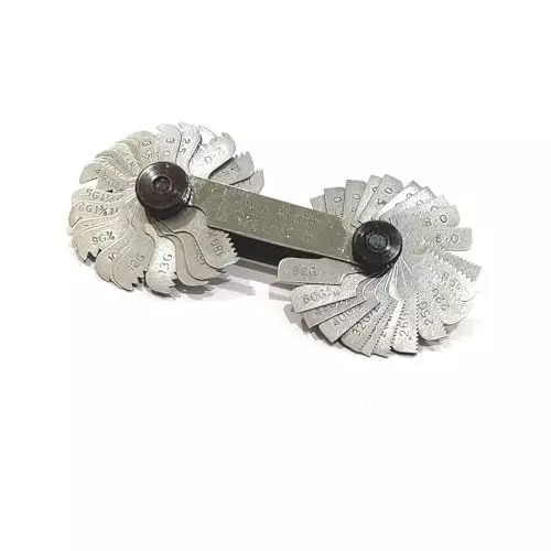 A.D INTERNATIONAL British Whitworth Bsw & Metric Screws Bolts Pitch Measure Thread Gauge with 51 Blades, 1Q-PPTG-5Y0D