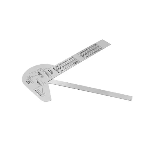 A.D INTERNATIONAL Stainless Steel Protractor Square Rule Centre Finder Divider Drill Point Gauge for Multiple Usage, 2M-OVQ9-RNH1
