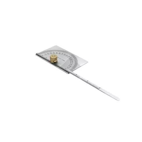 A.D INTERNATIONAL Square Head Depth Cum Degree Protractor With Locking Screw and 0 to 180° Measurement Range, II-GX6Q-BEWW