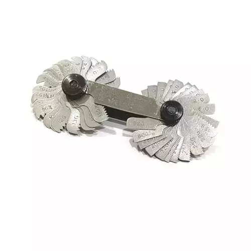 A.D INTERNATIONAL British Whitworth Bsw & Metric Screws Bolts Pitch Measure Thread Gauge with 51 Blades, 1Q-PPTG-5Y0D (Pack of 3)