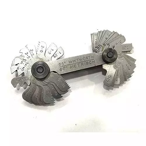 A.D INTERNATIONAL British Whitworth Bsw & Metric Screws Bolts Pitch Measure Thread Gauge with 51 Blades, 1Q-PPTG-5Y0D (Pack of 3)