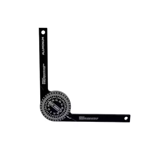 Buyohlic International Miter Saw Protractor with 7 inch (177.8 mm) Size and Aluminium Body in Black Color, YR-K4YI-QPIH