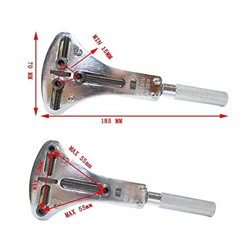 Assorts JAXA Style Battery Replacement Wrench with 4 Sets of Interchangeable Mandrel Pins