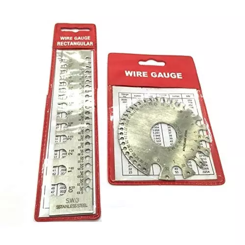 Assorts Edge Finder & Wire Gauge Set Stainless Steel EF-130, EF-132, EF-133, EF-134 0-36 Gauge (Pack of 4)