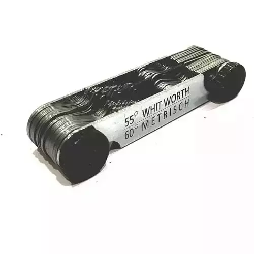 Buyohlic International British Whitworth Bsw & Metric Screws Bolts Pitch Measure Thread Gauge with 51 Blades, 1Q-PPTG-5Y0D (Pack of 3)