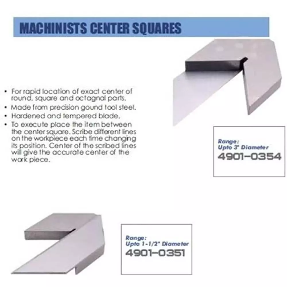 Aastha Tools Center Square Set 75 mm Blade Length & 75 mm Tongue Length (Set of 2)