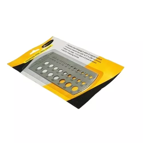 Assorts High Precision Imperial Drill Gauge Stainless Steel 1.58 to 12.7 mm (1/16 to 1/2 Inch)