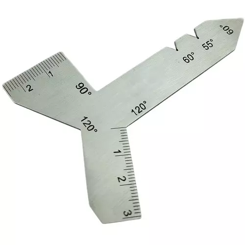 A.D INTERNATIONAL Stainless Steel Universal Grinding Gauge with 55°, 60°, 90°, and 120° Angle, S6-JJSR-KZNX (Pack of 3)