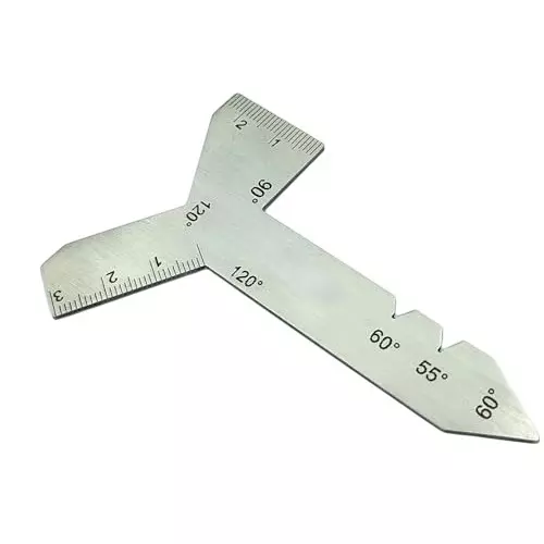 A.D INTERNATIONAL Stainless Steel Universal Grinding Gauge with 55°, 60°, 90°, and 120° Angle, S6-JJSR-KZNX (Pack of 3)