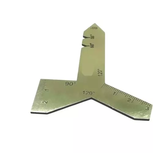 A.D INTERNATIONAL Stainless Steel Universal Grinding Gauge with 55°, 60°, 90°, and 120° Angle, S6-JJSR-KZNX (Pack of 3)