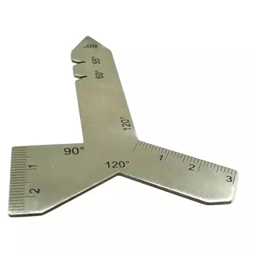 A.D INTERNATIONAL Stainless Steel Universal Grinding Gauge with 55°, 60°, 90°, and 120° Angle, S6-JJSR-KZNX (Pack of 3)