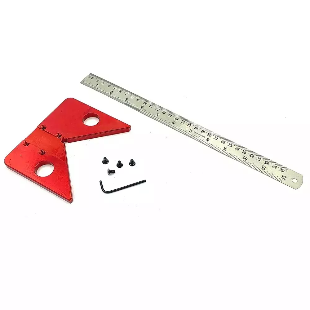 Buyohlic International Center Finder Line Gauge with 45° Angle Line Marking Ruler Woodworking, Metalworking, and Other Precision Tasks, 40-CF-105