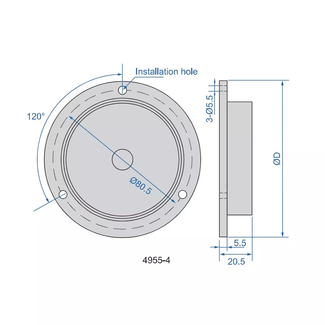 insize-level-bubble-90-mm-aluminium-alloy-base-diameter-range-0-4-and-1-graduation-4955-4