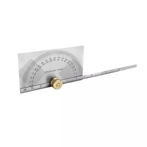 A.D INTERNATIONAL Square Head Depth Cum Degree Protractor With Locking Screw and 0 to 180° Measurement Range, II-GX6Q-BEWW (Pack of 3)