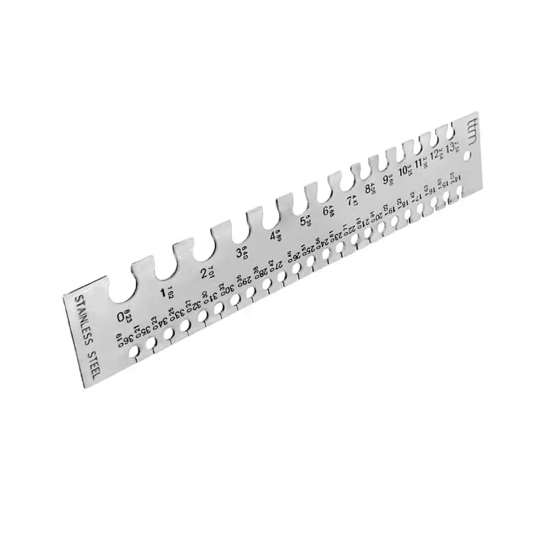 Buyohlic International Wire Gauge Measuring Tool Stainless Steel Sheet with 0- 36 mm Measuring Range and Rectangular Shape, 40-GS-802
