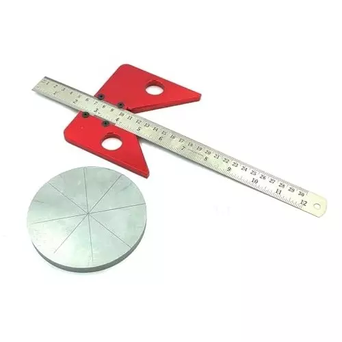 A.D INTERNATIONAL Center Finder Line Gauge with 45° Angle Line Marking Ruler Woodworking, Metalworking, and Other Precision Tasks, 40-CF-105