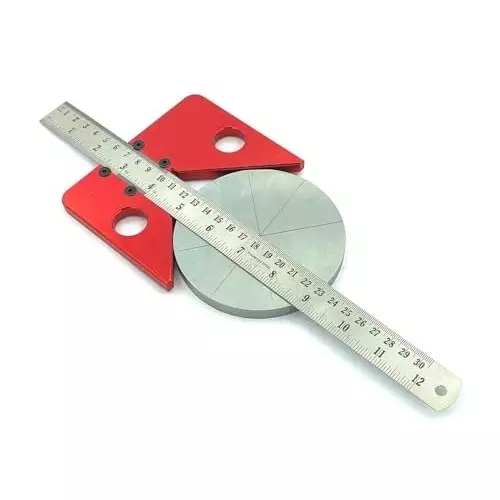 A.D INTERNATIONAL Center Finder Line Gauge with 45° Angle Line Marking Ruler Woodworking, Metalworking, and Other Precision Tasks, 40-CF-105