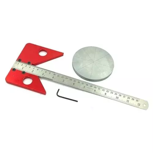 A.D INTERNATIONAL Center Finder Line Gauge with 45° Angle Line Marking Ruler Woodworking, Metalworking, and Other Precision Tasks, 40-CF-105