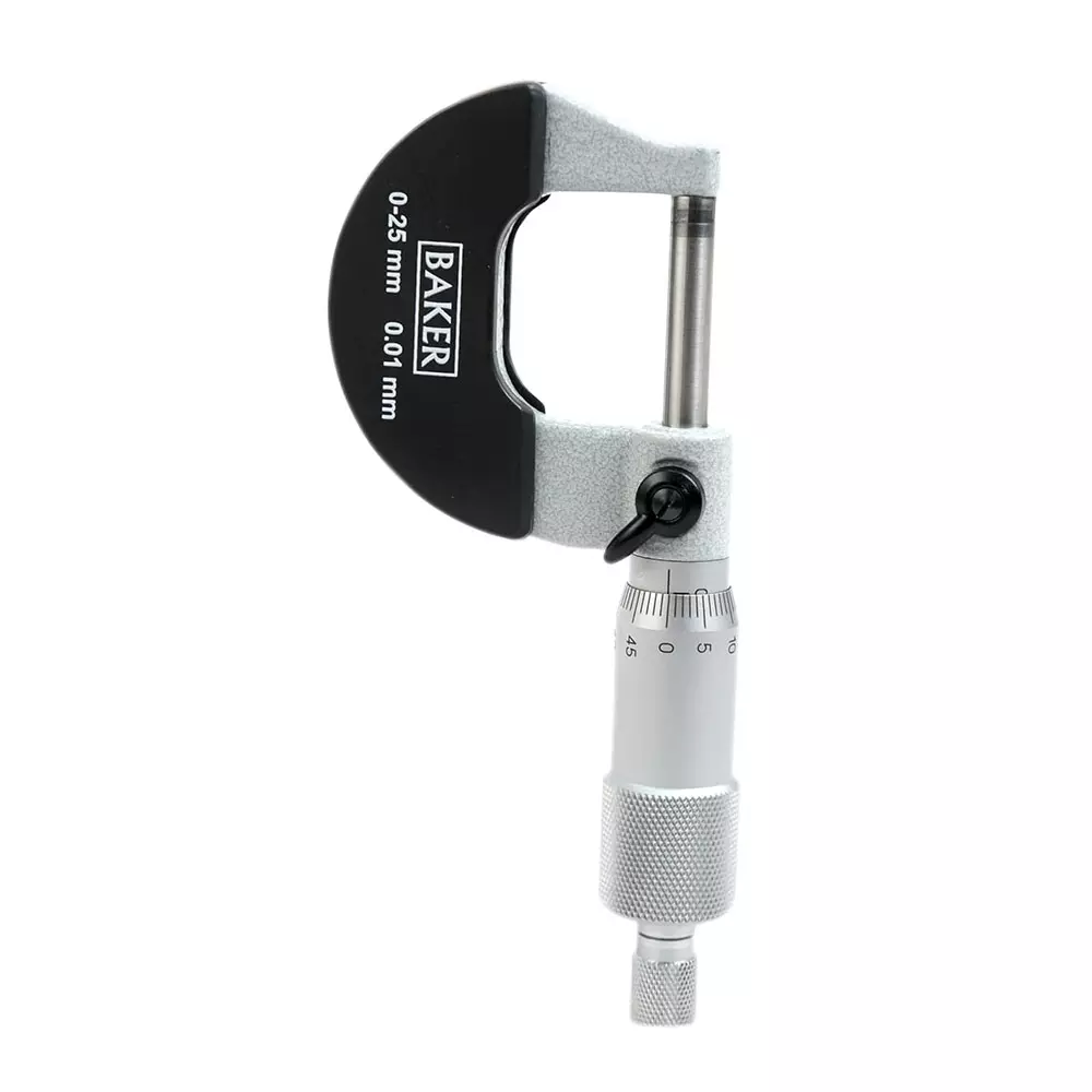 Baker MMC25 Range 0-25 mm Metric Type External Micrometer