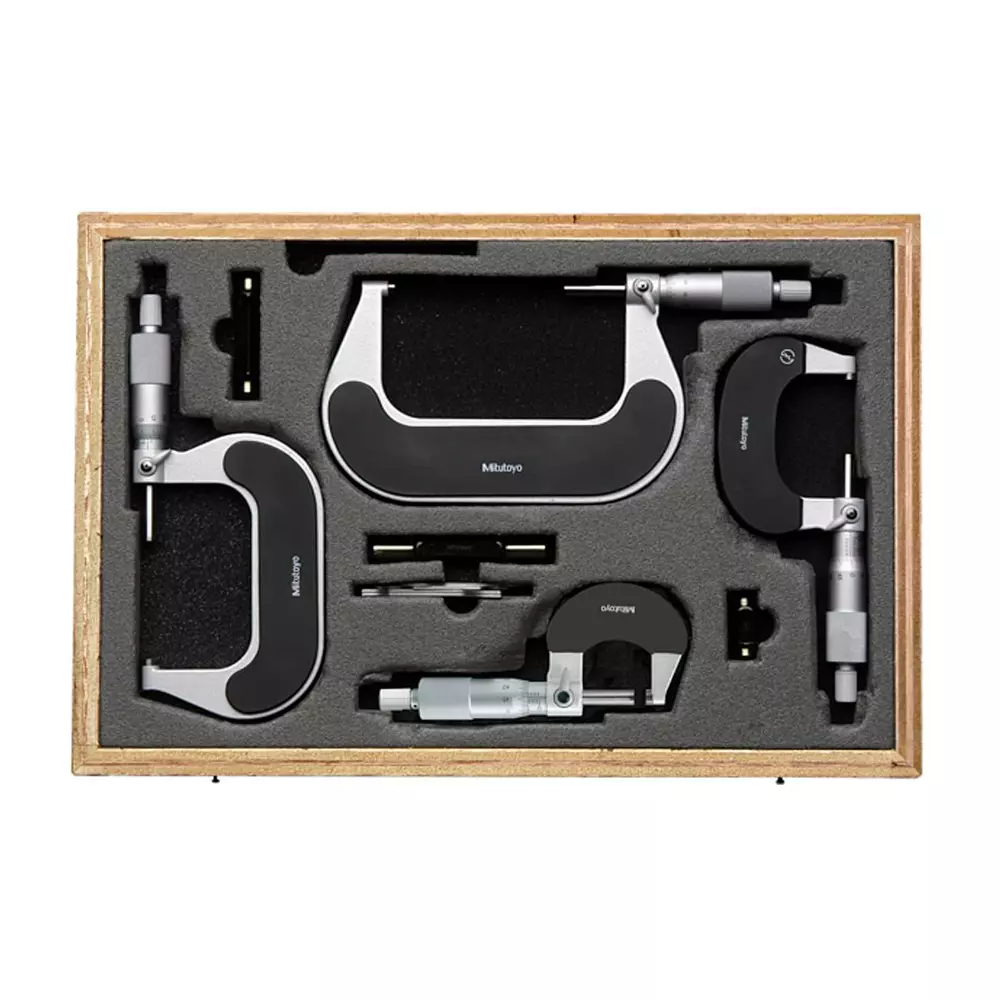 Mitutoyo Outside Micrometer Set 102 Series 0 - 100 mm Range, 102-911-40