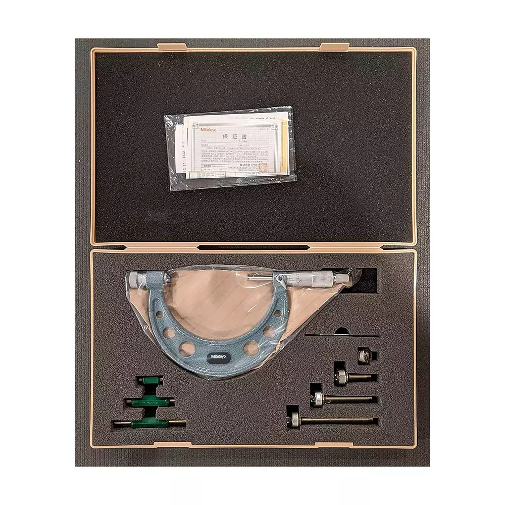 Mitutoyo Interchangeable Anvil Outside Micrometer 104 Series 4 - 8 inch (100 - 200 mm) Range, 104-150