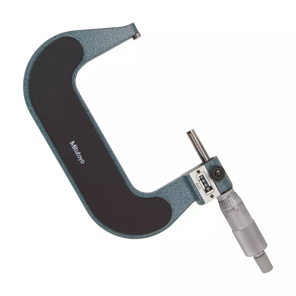 Mitutoyo Digit Outside Micrometer with Ratchet Stop 193 Series 3 - 4 inch (75 - 100 mm) Range, 193-214
