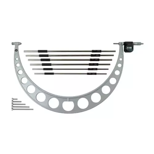 Mitutoyo Digimatic Micrometer with Interchangeable Anvils 24-30 inch/609.6 - 762.0 mm Range, 340-722