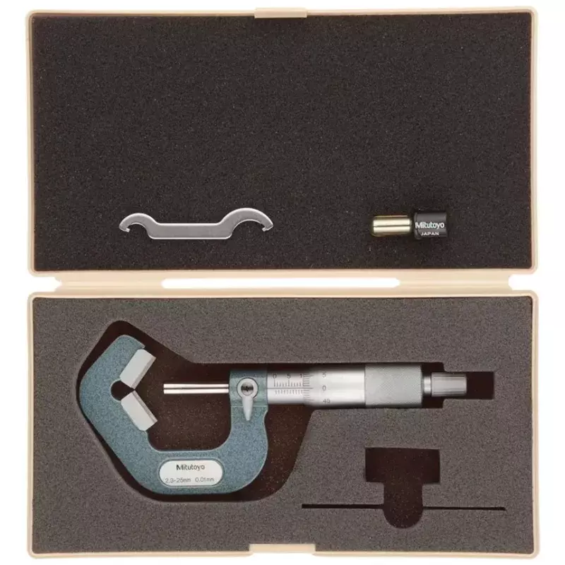 Mitutoyo V-Anvil Micrometer 114 Series 2.3 - 25 mm Range, 114-137