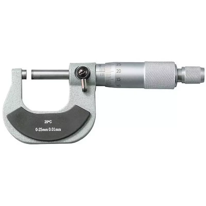 AS ONE Standard Outside Micrometer with General Calibration 0 to 25 mm Measurement Range, SOM025