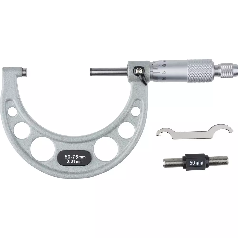 MonotaRO Outside Micrometer 50 - 75 mm Measuring Range, MM75