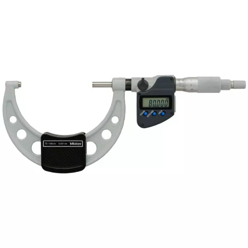 Mitutoyo Digimatic Linear Outside Micrometer U-WAVE Transmitter Set (buzzer, Bluetooth Type) 75 - 100 mm, OMV-100MX+02AZF310+264-627 (1 Kit)