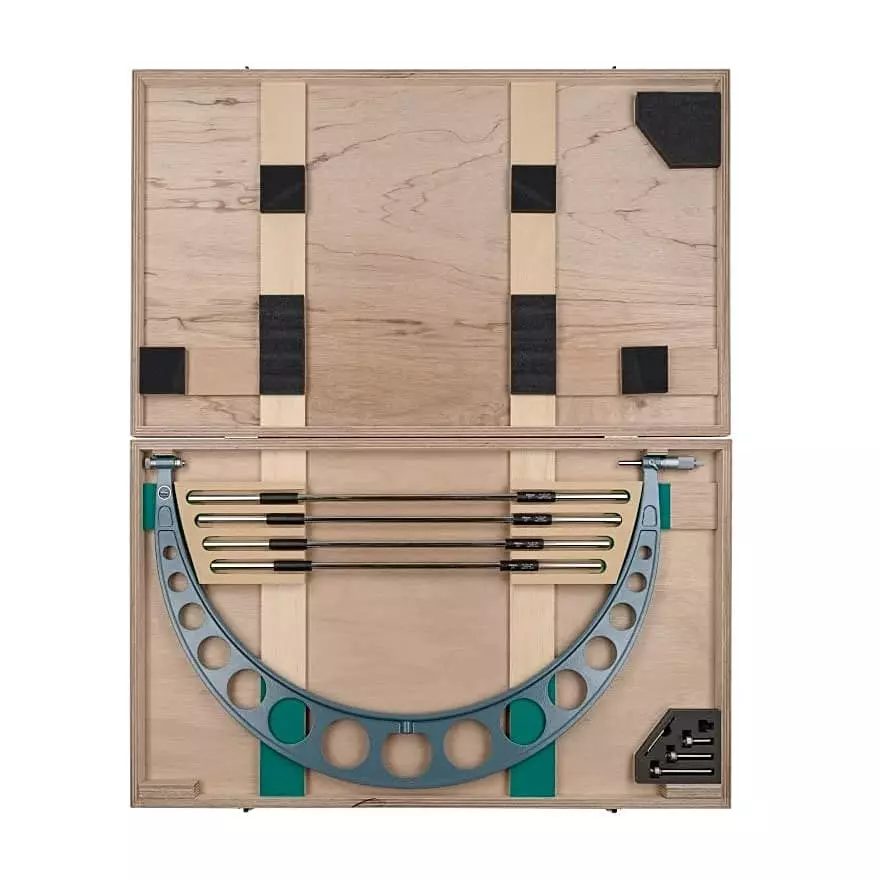 Mitutoyo Interchangeable Anvil Outside Micrometer 104 Series 28 - 32 inch (700 - 800 mm) Range, 104-156