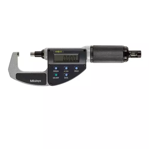 Mitutoyo Digimatic Micrometer 0-0.4 inch Range, 0.00005 inch/0.001 mm Graduation, 227-215-20