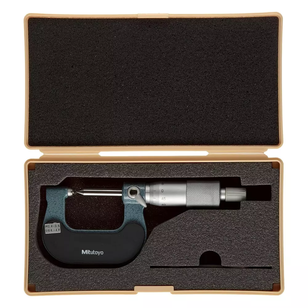 Mitutoyo Screw Thread Micrometer 125 Series 0 - 25 mm Range, 125-101