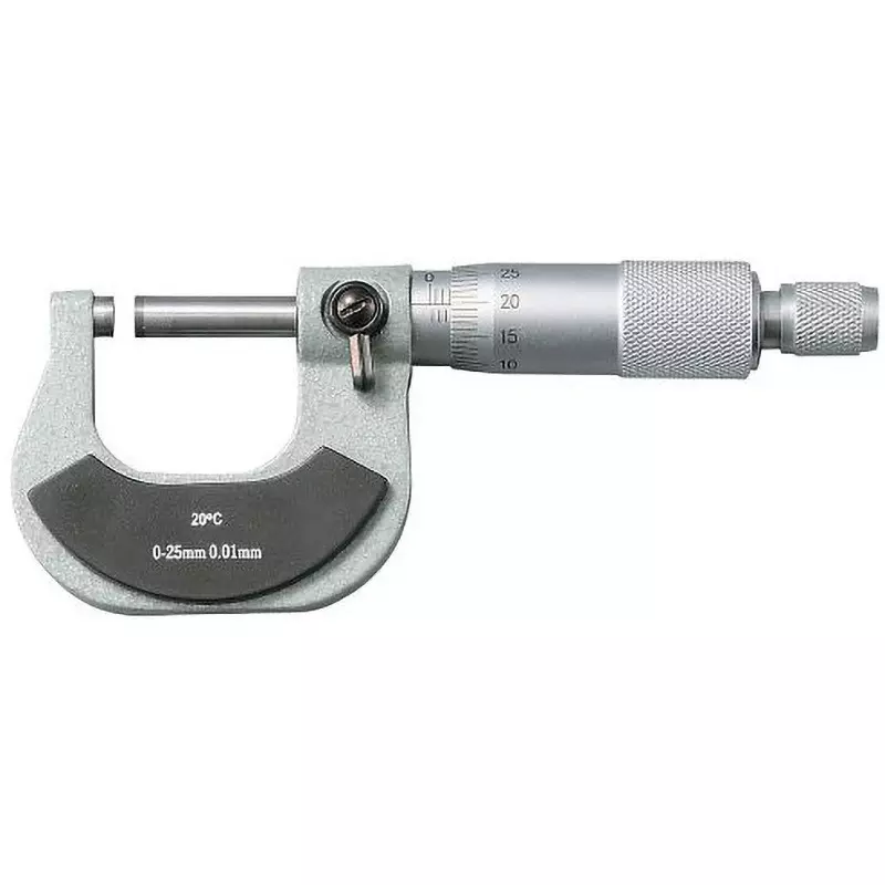 AS ONE Standard Outer Micrometer 0 to 25 mm Measurement Range, SOM025