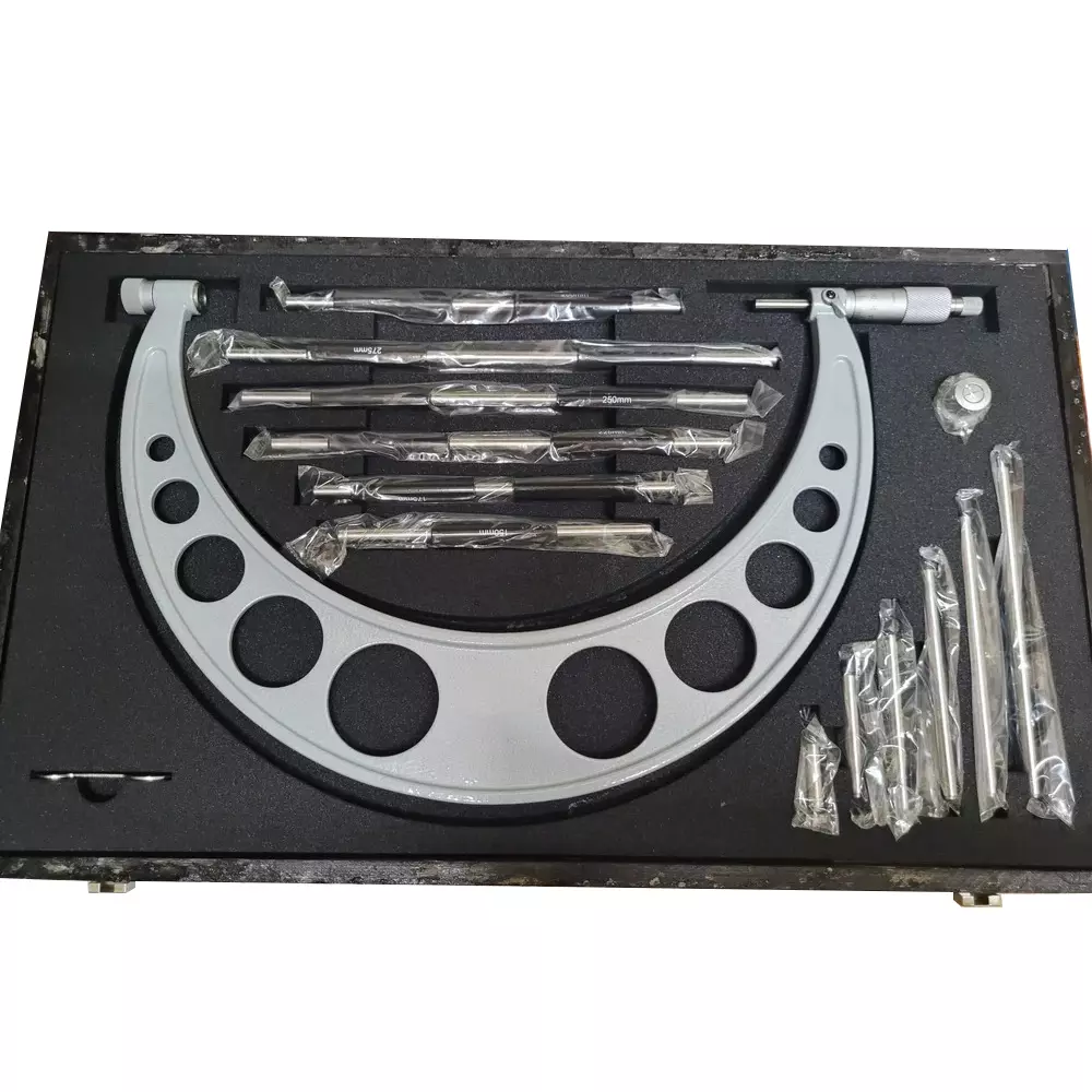 Markvel 150-300 mm Range Adjustable Outside Micrometer with Interchangeable Anvils, 202-300