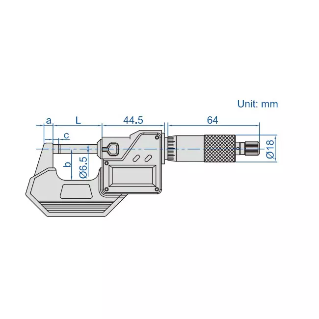 Insize Digital Waterproof Outside Micrometer 100-125 mm Range, 3112-125WL