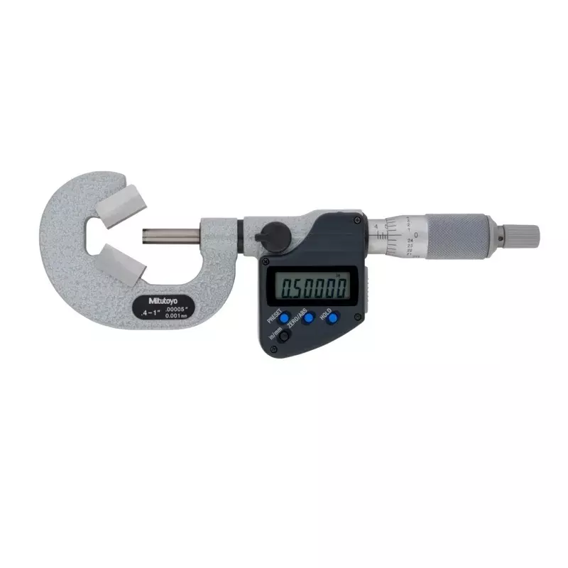 Mitutoyo Digimatic V-Anvil Micrometer 314 Series 0.4 - 1 inch / 10.16 - 25.4 mm Range, 314-362-30