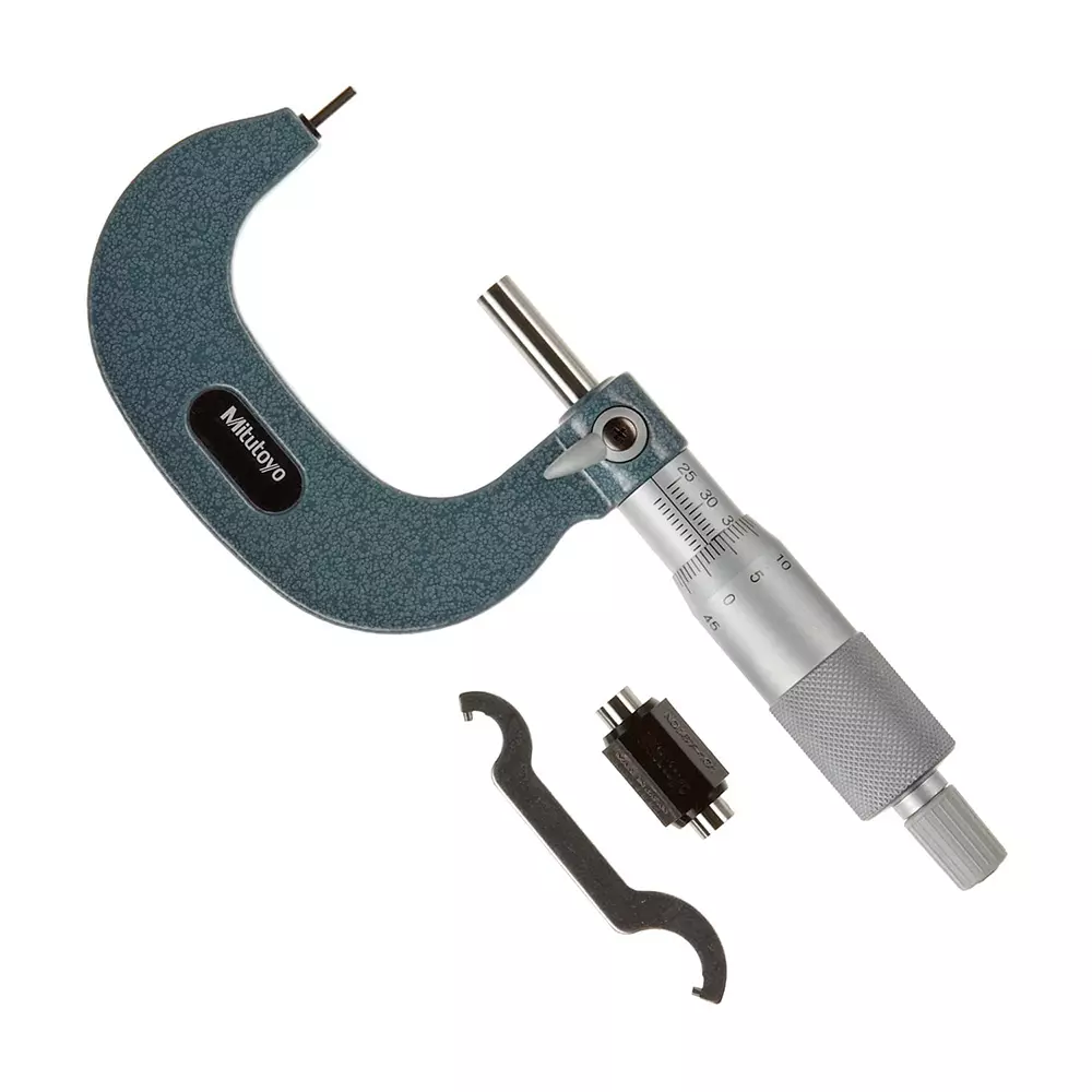 Mitutoyo Tube Micrometer with Cylindrical Anvil 115 Series 0 - 1 inch (0 - 25 mm) Range, 115-305
