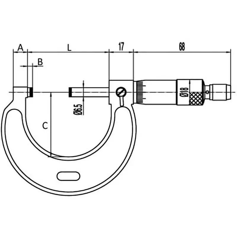monotaro-outside-micrometer-0--25-mm-measuring-range-mm25