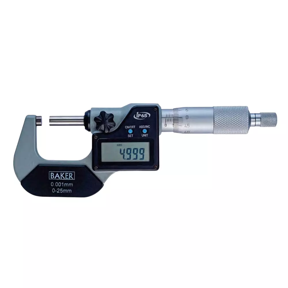 Baker Value Line Digital External Micrometer 0-25 mm Range 0.001 mm, DMME25