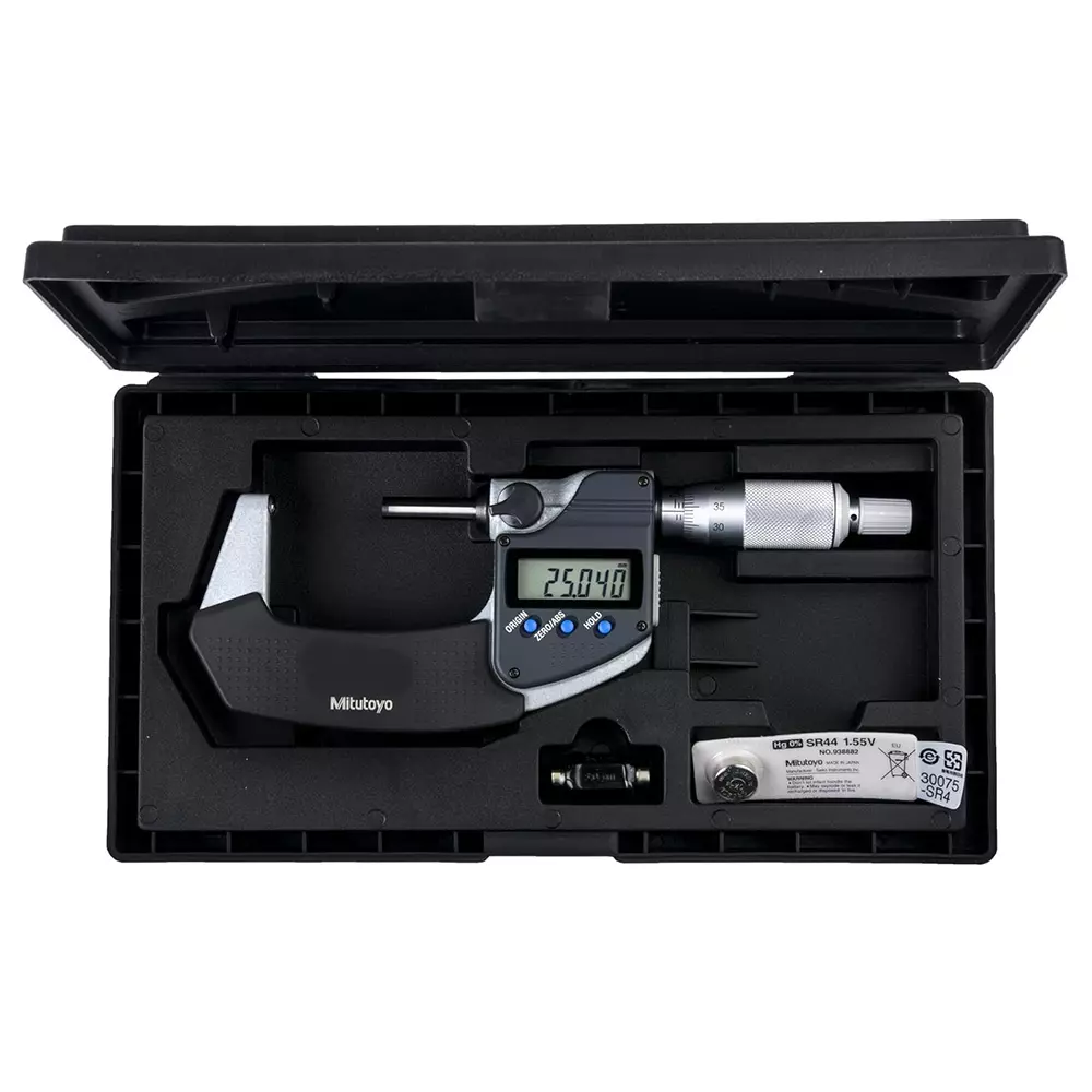 Mitutoyo Digimatic Tube Micrometer with Cylindrical Anvil 395 Series 0 - 25 mm Range, 395-263-30