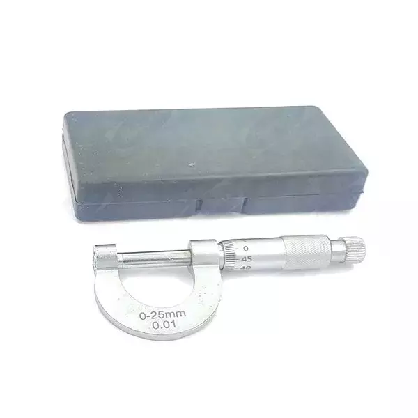 A.D INTERNATIONAL Outside Micrometer Chrome Plated Finish 0-25 mm Range and 0.01 mm Graduation, AU-K0N3-8YFH (Pack of 3)