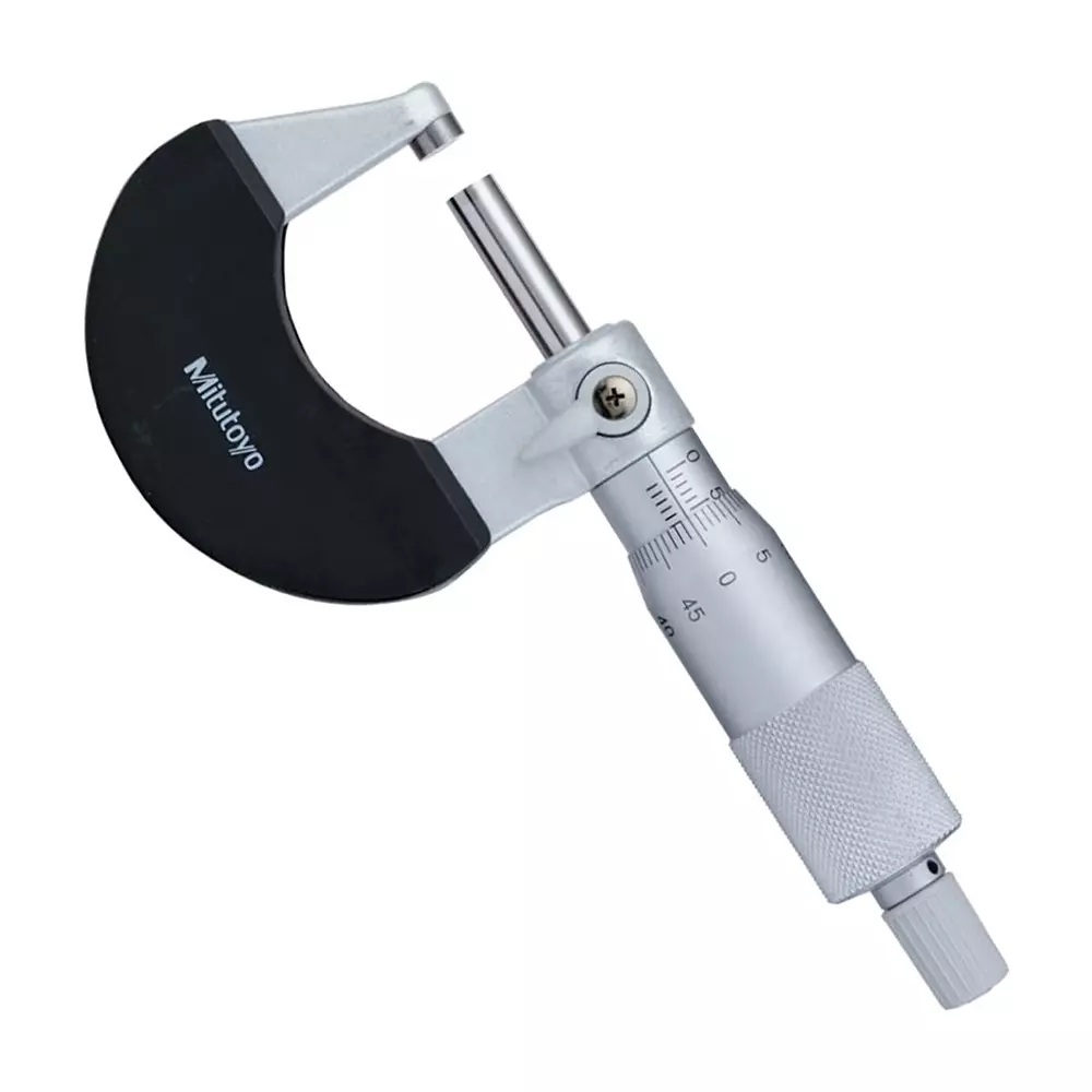 Mitutoyo Outside Micrometer with Ratchet Stop 102 Series 0 - 25 mm Range, 102-301