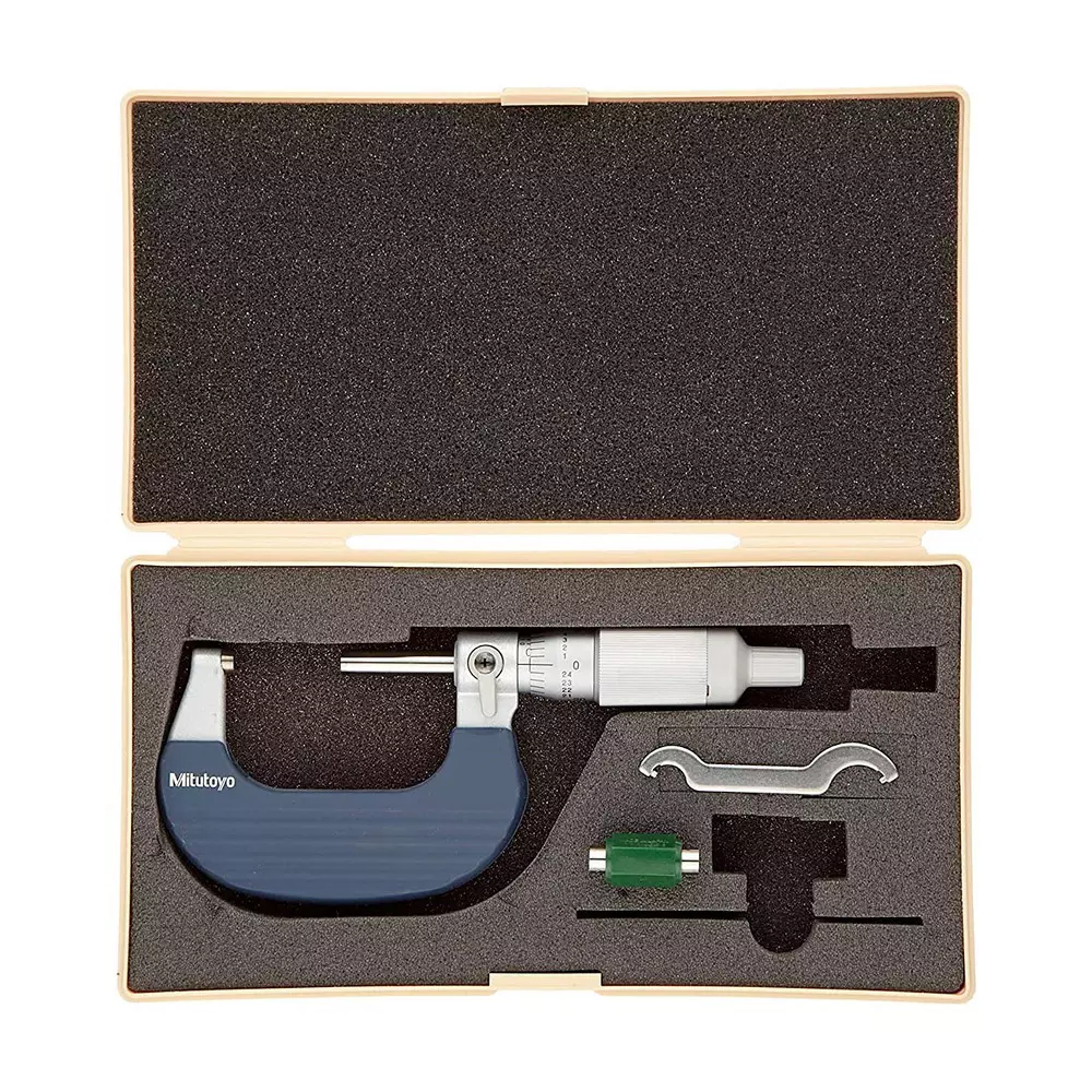 Mitutoyo Outside Micrometer with Ratchet Thimble 102 Series 1 - 2 inch (25 - 50 mm) Range, 102-718