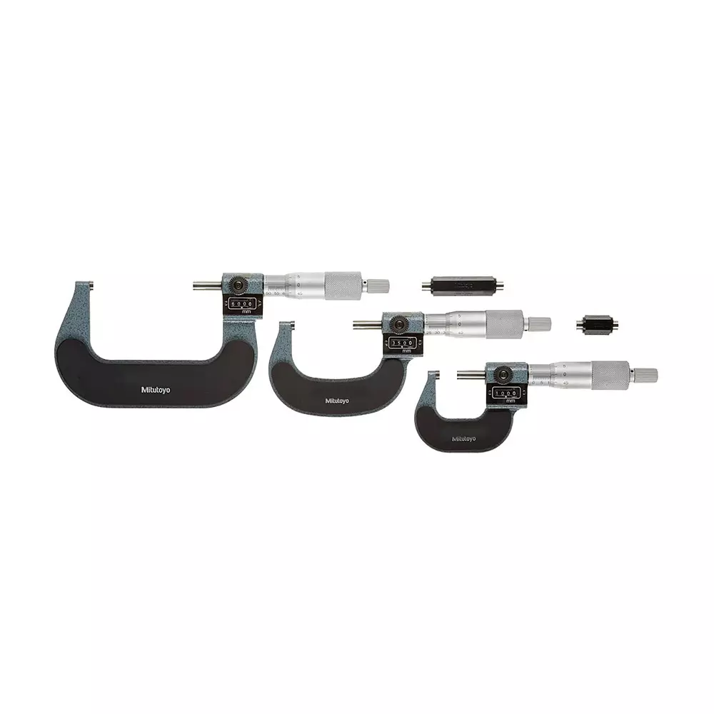 Mitutoyo Digit Outside Micrometer Set 193 Series 0 - 75 mm Range, 193-915