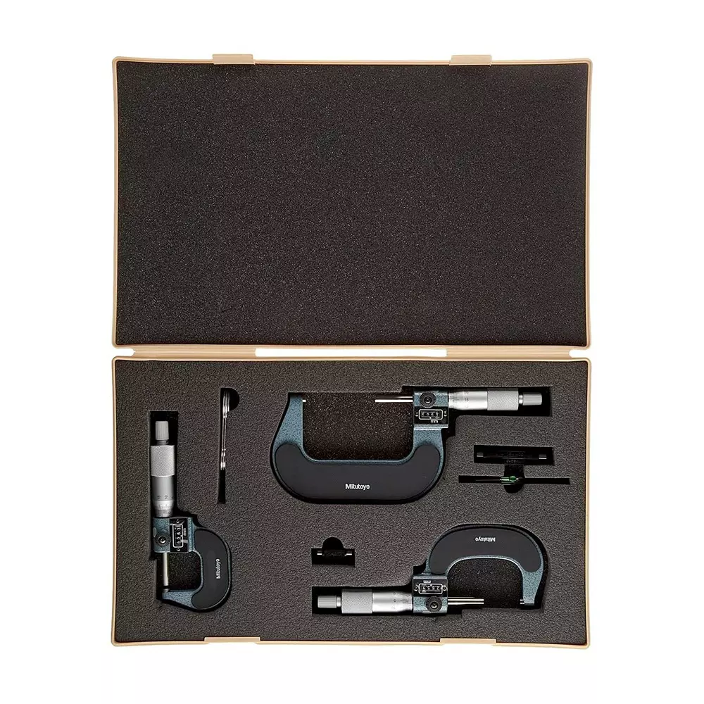 Mitutoyo Digit Outside Micrometer Set 193 Series 0 - 75 mm Range, 193-915