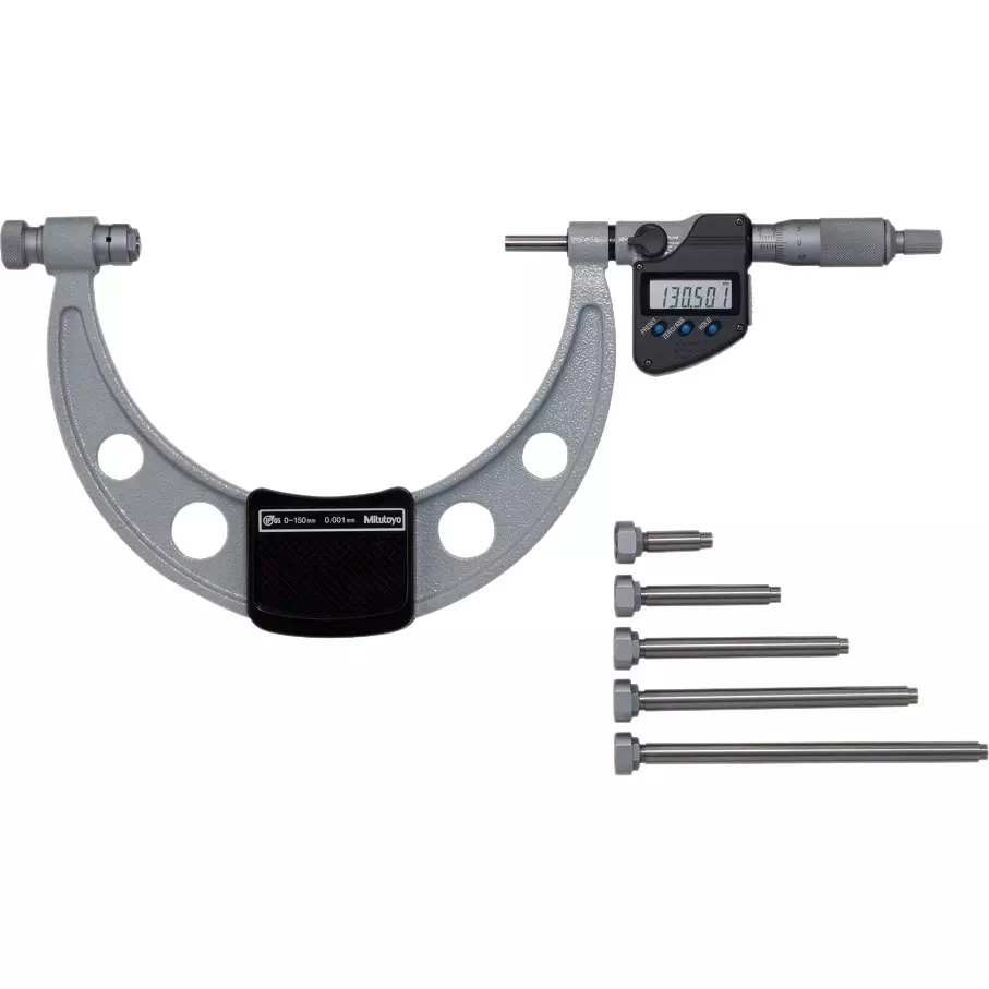 Mitutoyo Replacement Anvil Type Outside Micrometer U-WAVE Transmitter/receiver Set (IP67 Type) 0 - 150 mm, OMC-150MX+02AZF310+264-622+02AZD810D (1 Kit)