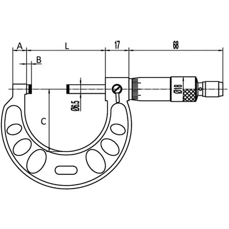 monotaro-outside-micrometer-75--100-mm-measuring-range-mm100
