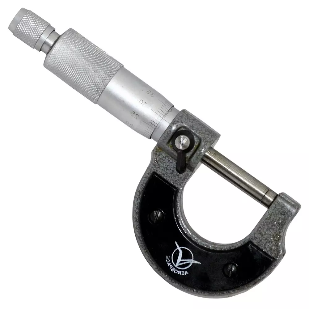 Digital Craft Outside Micrometer with Ratchet Stop and Carbide Anvil, 0-25 mm Measurement Range and 0.01 mm Resolution